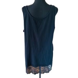 Soma Intimates Black Lace Hem Tunic Tank XXL